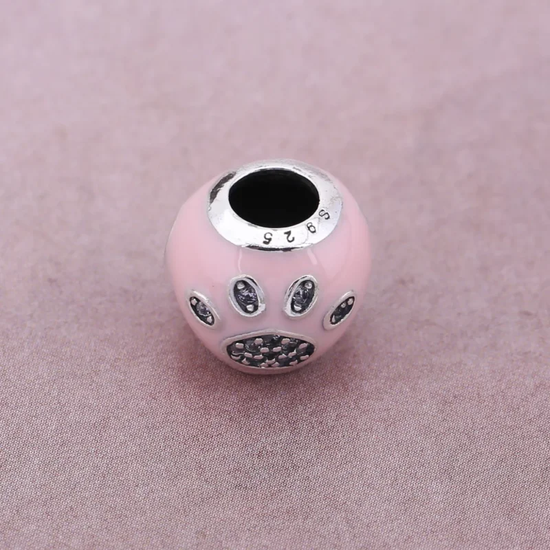 (imagine pentru) Talisman PANDORA, I Love animal de casă Roz din argint - Vizualizare 2