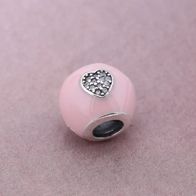 (imagine pentru) Talisman PANDORA, I Love animal de casă Roz din argint - Vizualizare 3