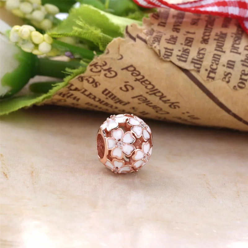 (imagine pentru) Talisman Alb Primrose Meadow din PANDORA Rose - Vizualizare 2
