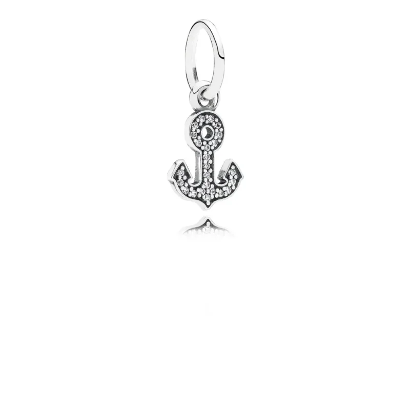 (imagine pentru) Talisman Ancoră din argint 925, cu zirconiu cubic - 791533CZ - T
