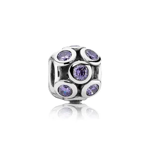 (imagine pentru) Talisman cercuri strălucitoare mov - PANDORA