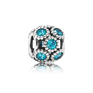 (imagine pentru) Talisman cu model dantelat, cu cercuri albastre-verzui - PANDORA