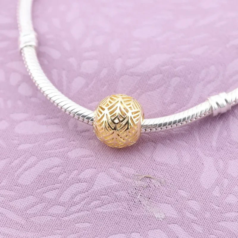 (imagine pentru) Talisman dantelat din aur de 14k - 750834 - Talismane PANDORA - Vizualizare 2