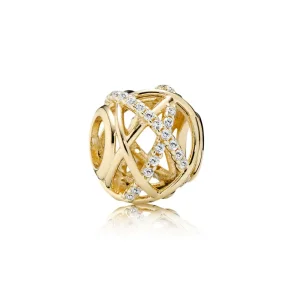 (imagine pentru) Talisman dantelat din aur de 14k cu zirconiu cubic - 750827CZ - 
