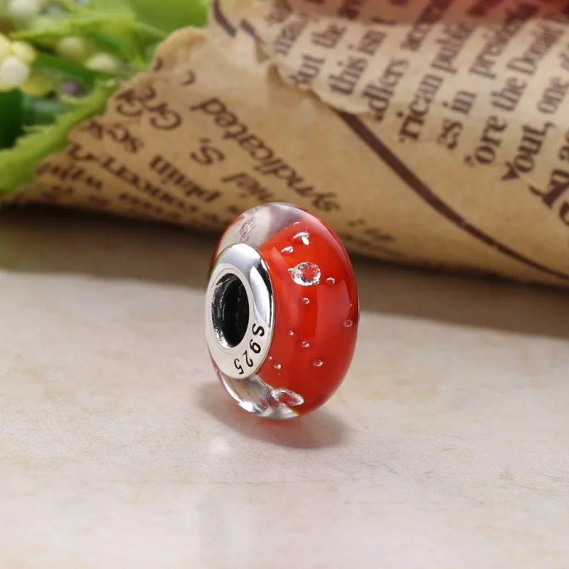 (imagine pentru) Talisman din argint 925 şi sticlă de Murano albastru regal cu zi - Vizualizare 5