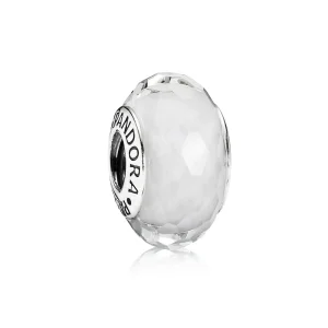 (imagine pentru) Talisman din sticlă de Murano faţetată albă - 791070 - Talismane