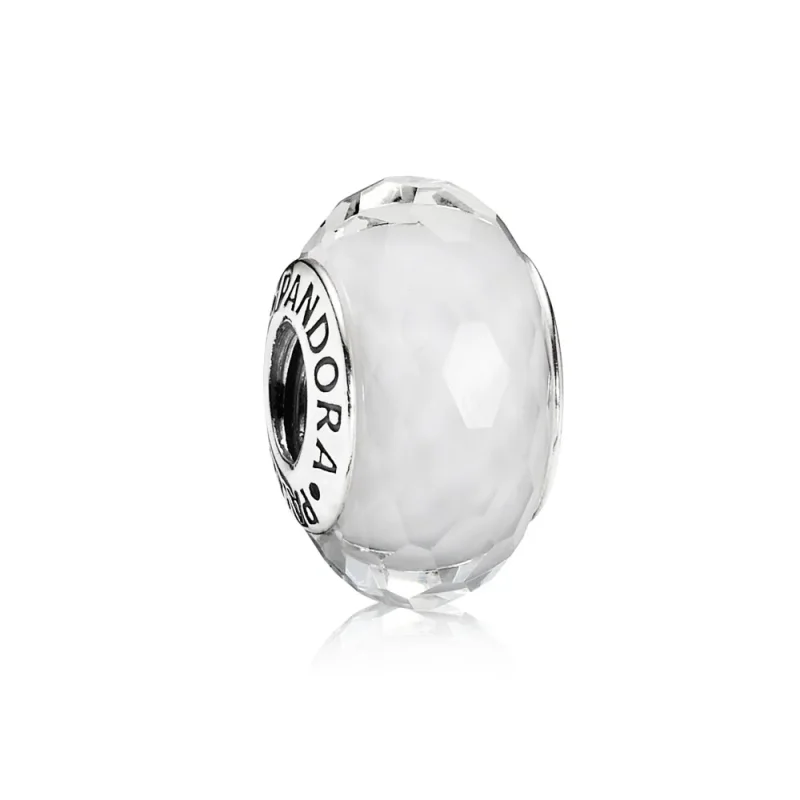 (imagine pentru) Talisman din sticlă de Murano faţetată albă - 791070 - Talismane