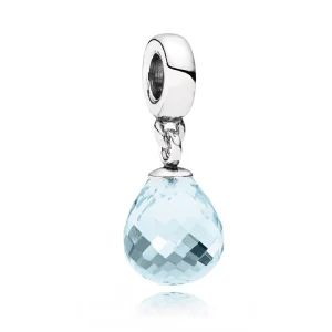 Talisman din sticlă de Murano fațetată albastră - 791602CLB - Ta (imagine pentru) Talisman din sticlă de Murano fațetată albastră - 791602CLB - Ta