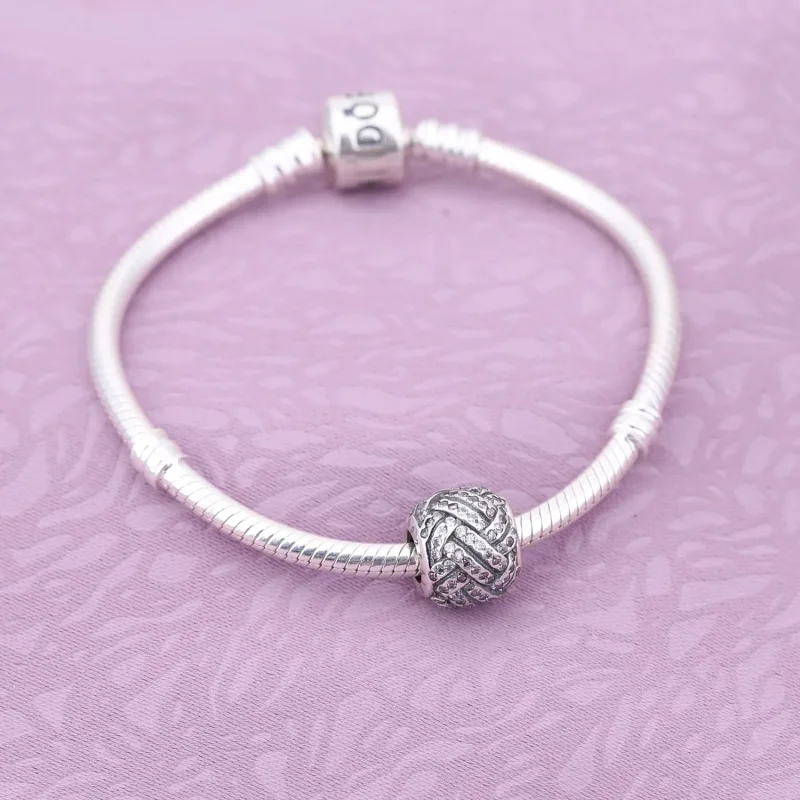 (imagine pentru) Talisman Dragoste împletită din argint 925 cu zirconiu cubic - 7 - Vizualizare 2