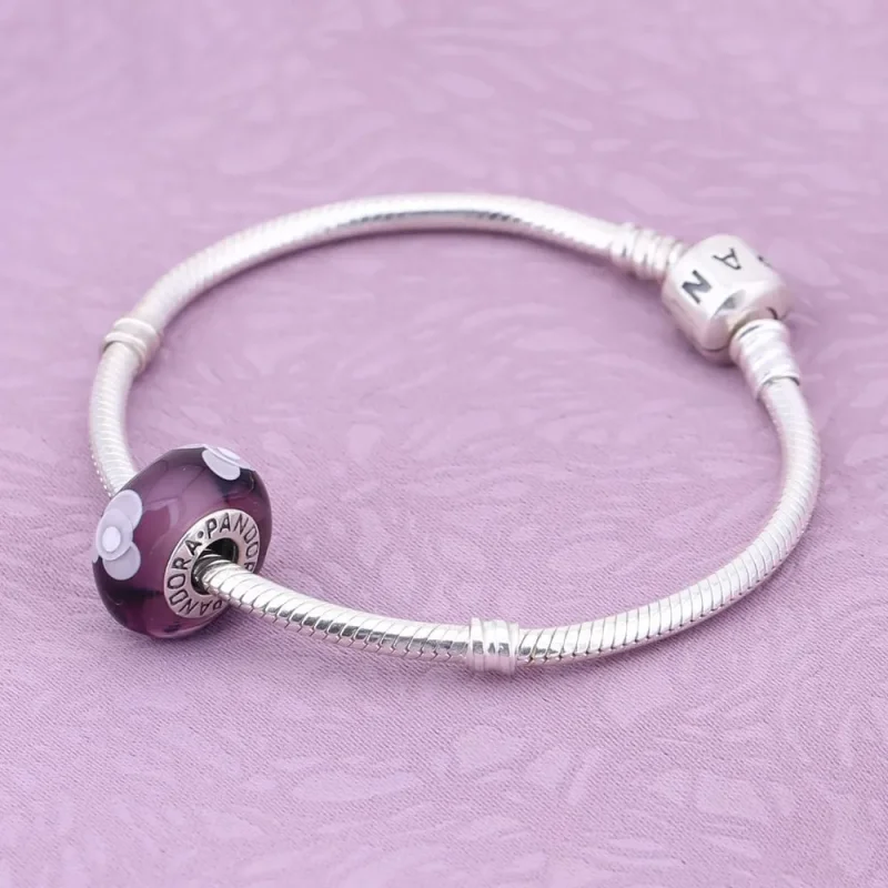 (imagine pentru) Talisman floare mov din sticlă de Murano - 790643 - Talismane PA - Vizualizare 2