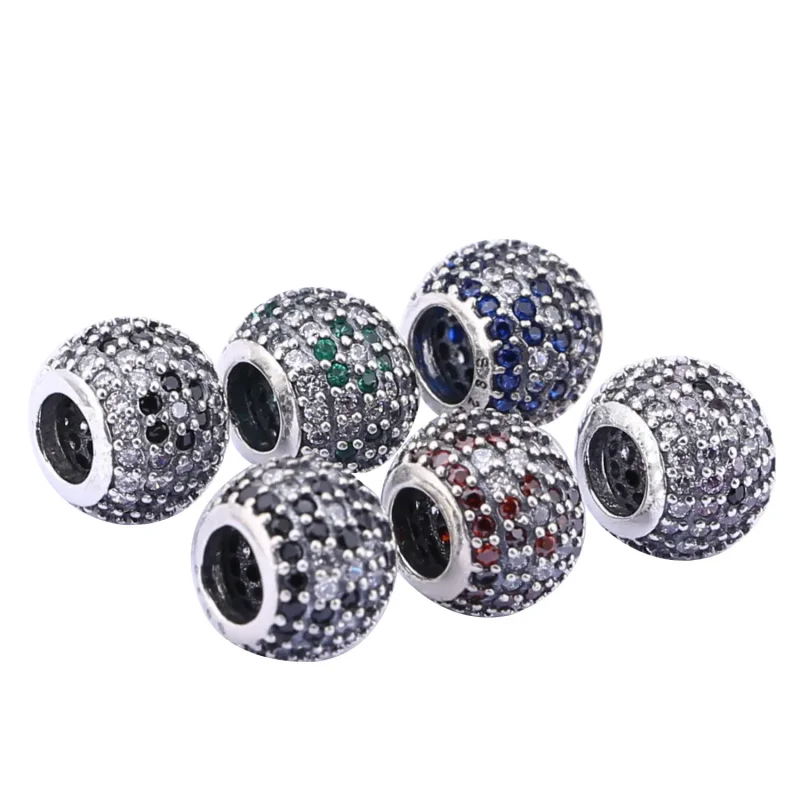 (imagine pentru) Talisman flori de cireș cu cristal negru pavé și zirconiu cubic - Vizualizare 3