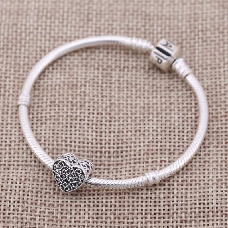 (imagine pentru) Talisman inimă dantelată din argint - 791811 - Talismane PANDORA - Vizualizare 2