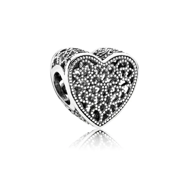 (imagine pentru) Talisman inimă dantelată din argint - 791811 - Talismane PANDORA