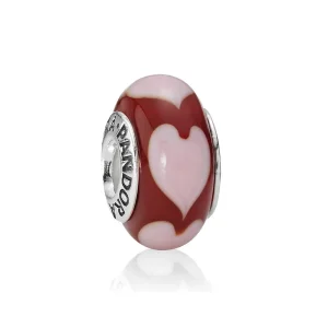 (imagine pentru) Talisman inimă roșie din sticlă - 790658 - Talismane PANDORA
