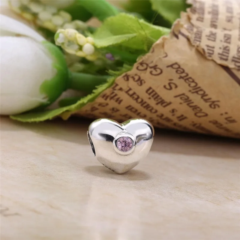 (imagine pentru) Talisman inimă strălucitoare roz - 790134PCZ - Talismane PANDORA - Vizualizare 2