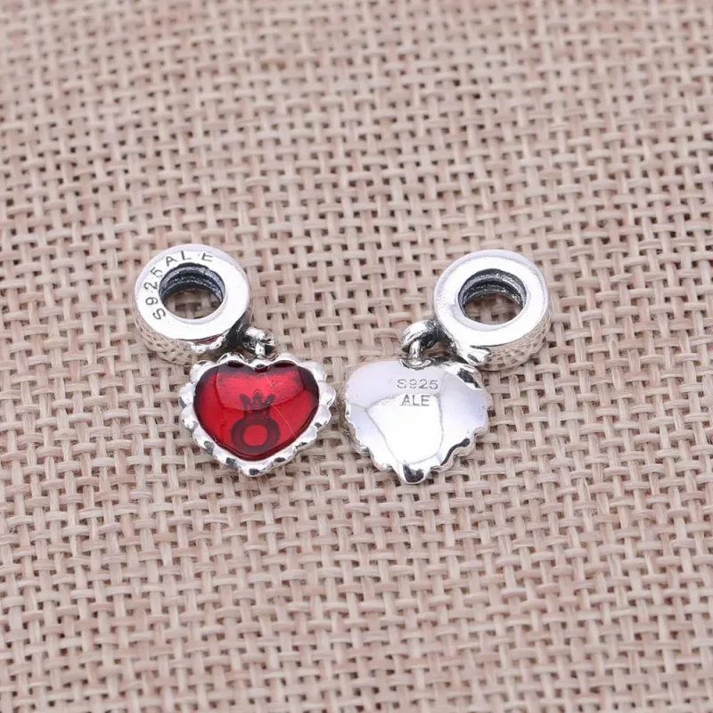 (imagine pentru) Talisman inimi împletite roșii - 790471EN07 - Talismane PANDORA - Vizualizare 2