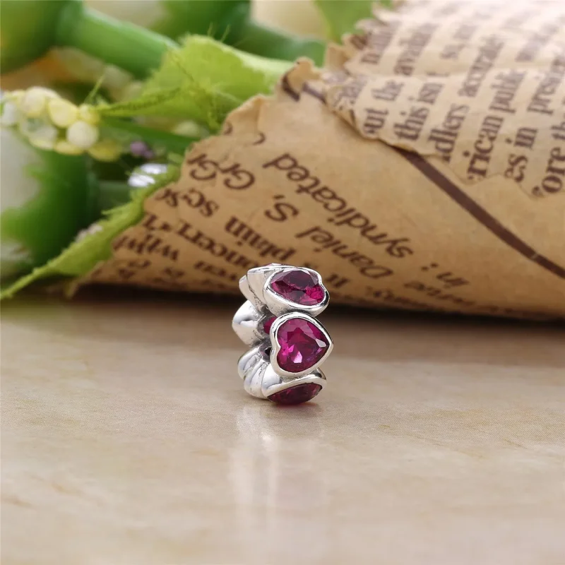 (imagine pentru) Talisman Inimi strălucitoare roz fantezie - PANDORA - Vizualizare 4
