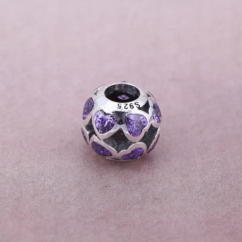 (imagine pentru) Talisman Legături de iubire roz fantezie - PANDORA - Vizualizare 3