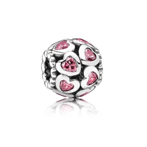 (imagine pentru) Talisman Legături de iubire roz fantezie - PANDORA