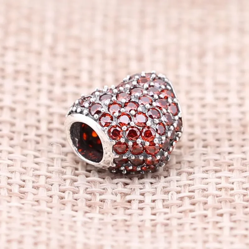(imagine pentru) Talisman minge pavé inimă roşie - PANDORA - Vizualizare 2