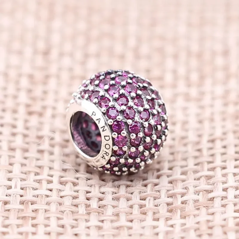 (imagine pentru) Talisman minge pavé mov fantezie - 791051CFP - Talismane PANDORA - Vizualizare 2