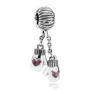 (imagine pentru) Talisman Mănuși tricotate roz - PANDORA