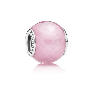 (imagine pentru) Talisman multifaţetat din argint 925 cu zirconiu cubic roz - 791