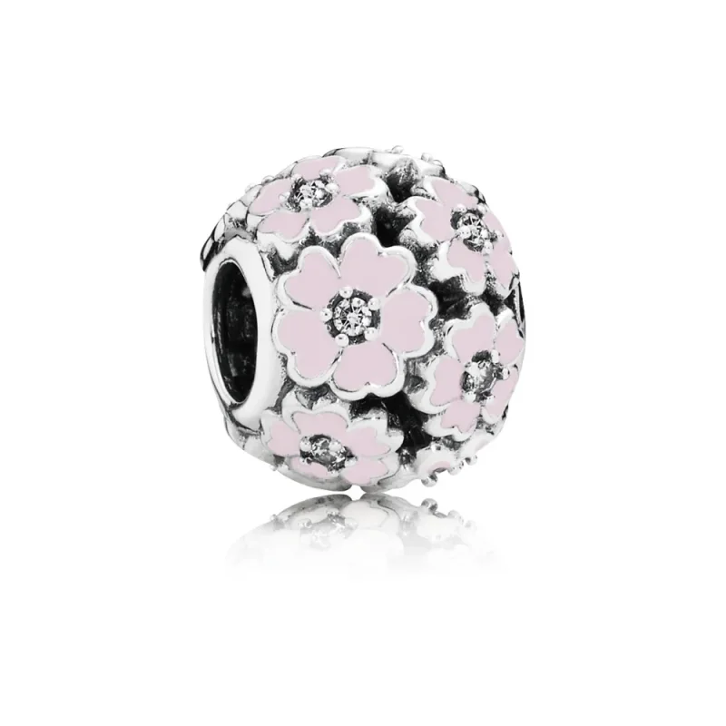(imagine pentru) Talisman pajiște cu primule din argint 925 zirconiu cubic şi ema