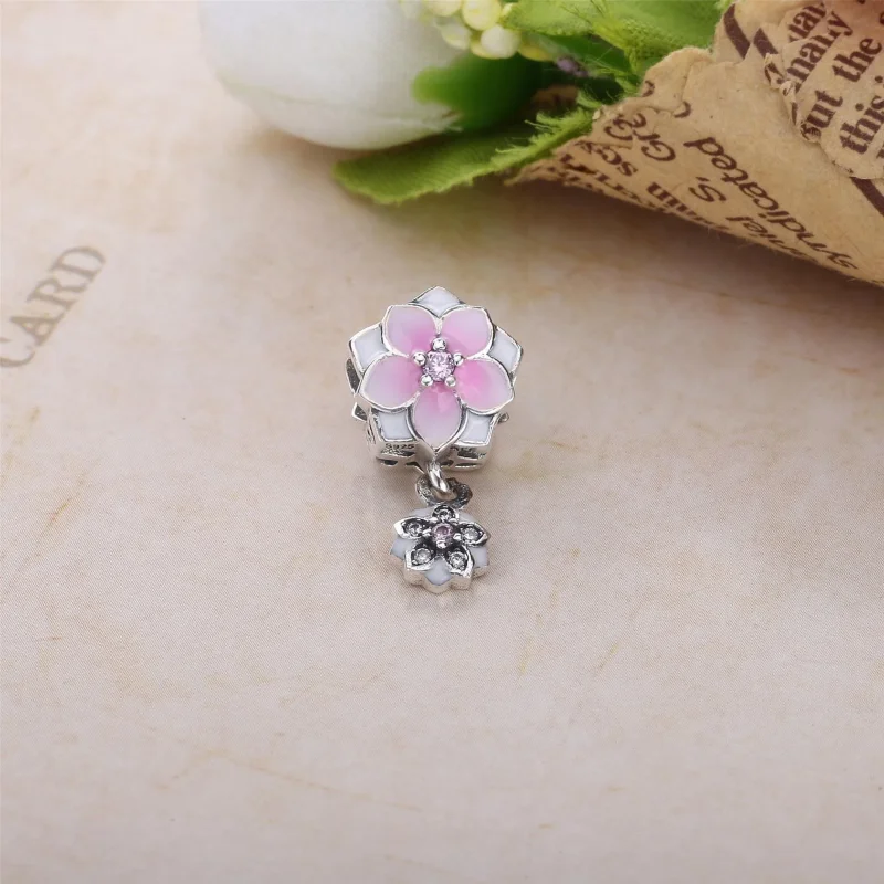(imagine pentru) Talisman pandantiv Magnolia floare Palid Cerise din PANDORA Rose - Vizualizare 2