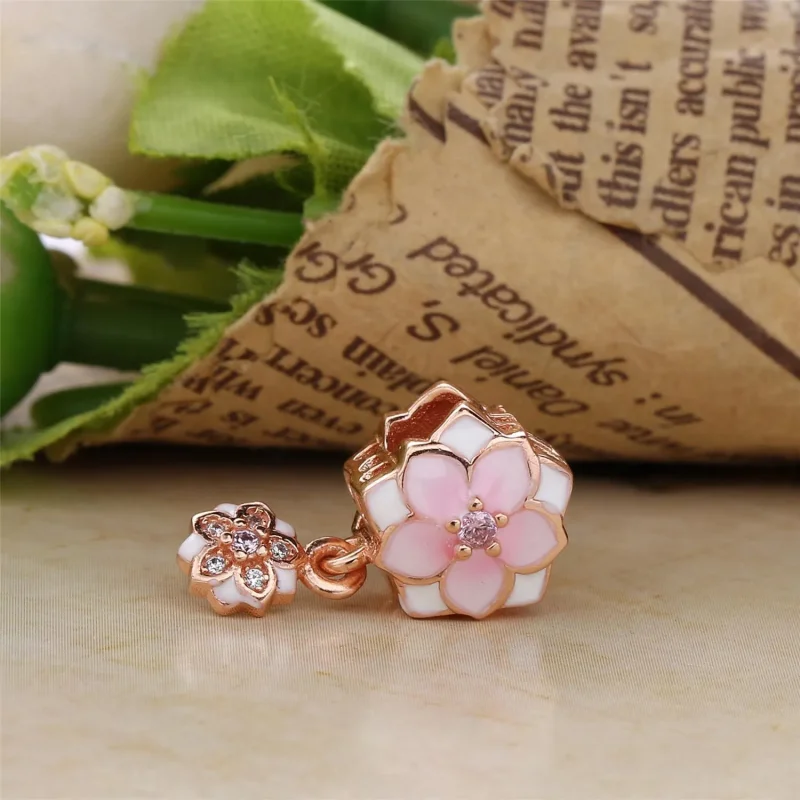 (imagine pentru) Talisman pandantiv Magnolia floare Palid Cerise din PANDORA Rose - Vizualizare 4
