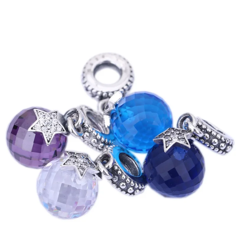 (imagine pentru) Talisman-pandantiv multifaţetat, din argint 925 cu zirconiu cubi - Vizualizare 5