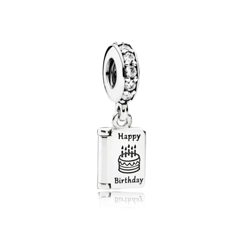 (imagine pentru) Talisman pandantiv în formă de felicitare, din argint 925, cu zi