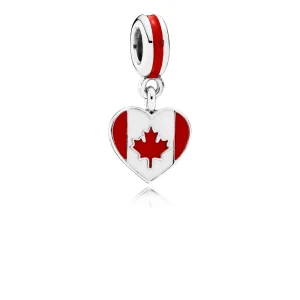 (imagine pentru) Talisman pandantiv PANDORA, Canada inima pavilion din argint