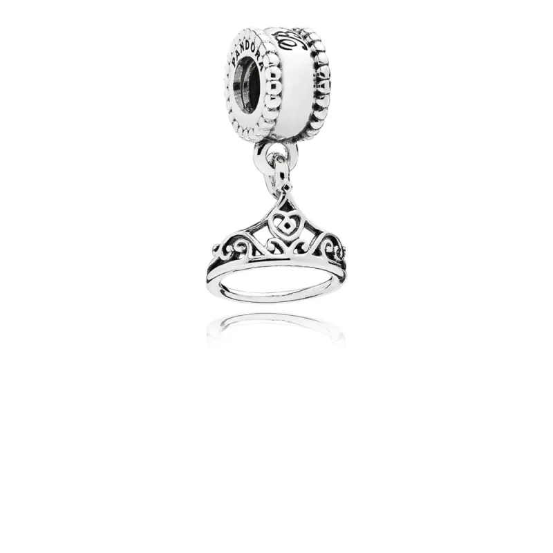 (imagine pentru) Talisman pandantiv PANDORA, Disney, Belle Tiara din argint