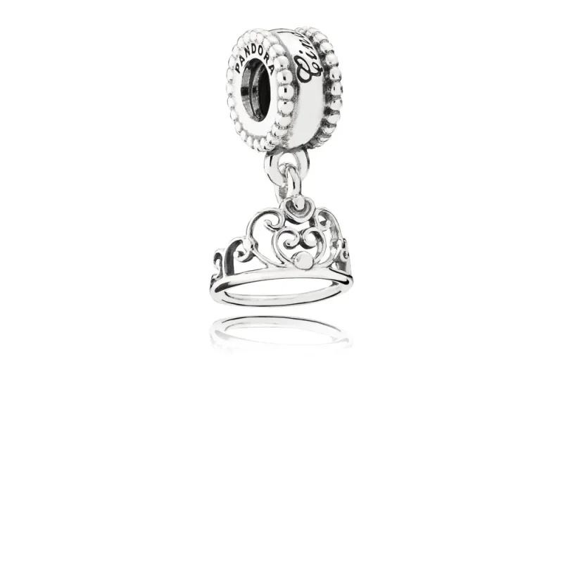 (imagine pentru) Talisman pandantiv PANDORA, Disney, Cinderella e Tiara din argin