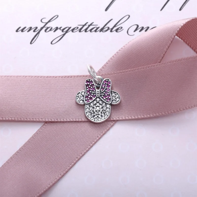 (imagine pentru) Talisman pandantiv PANDORA, Disney, Spumant Minnie icoană din ar - Vizualizare 2