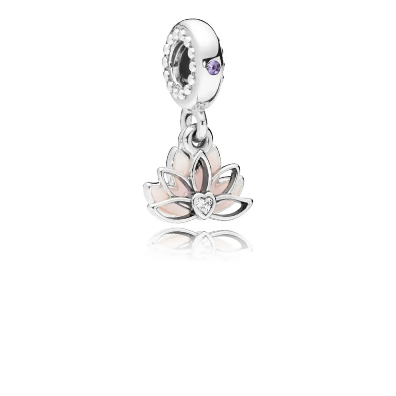 (imagine pentru) Talisman pandantiv PANDORA, Floare de Lotus senin din argint