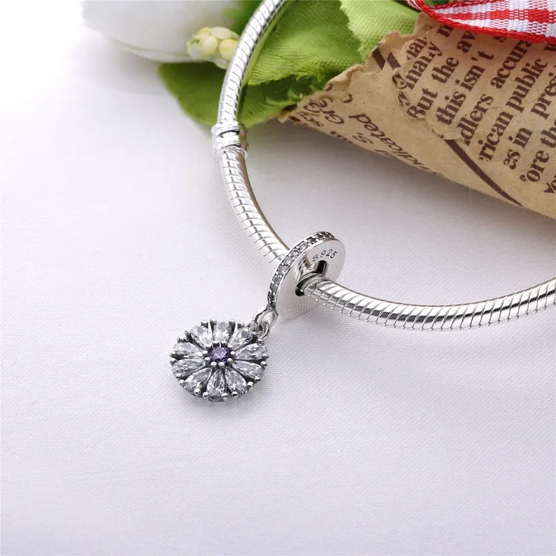 (imagine pentru) Talisman pandantiv PANDORA, Floral impodobit din aur, argint - Vizualizare 4