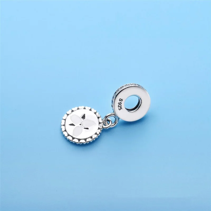 (imagine pentru) Talisman pandantiv PANDORA, Trillium floare din argint - Vizualizare 3