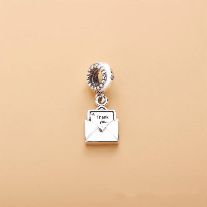 (imagine pentru) Talisman pandantiv PANDORA, vă mulțumesc card în scrisoare din a - Vizualizare 2