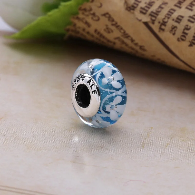 (imagine pentru) Talisman PANDORA, Albastru Bloom din argint - Vizualizare 2