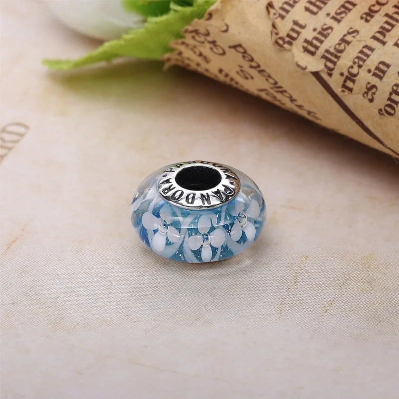 (imagine pentru) Talisman PANDORA, Albastru Bloom din argint - Vizualizare 3