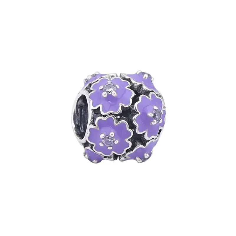 (imagine pentru) Talisman PANDORA, Floare mov din argint