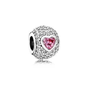 (imagine pentru) Talisman PANDORA, Captivating pavé inima din argint