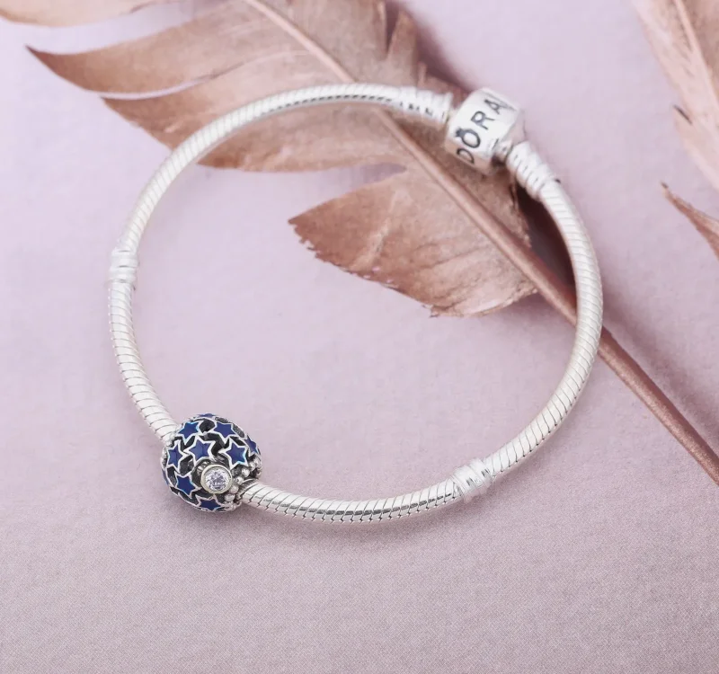 (imagine pentru) Talisman PANDORA, Cerul noptii ajurată din argint, aur 14k - Vizualizare 2