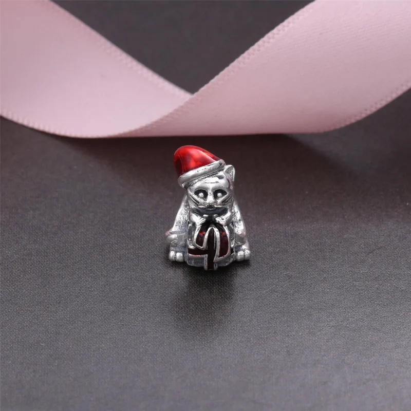 (imagine pentru) Talisman PANDORA, Crăciun pisoi din argint - Vizualizare 2