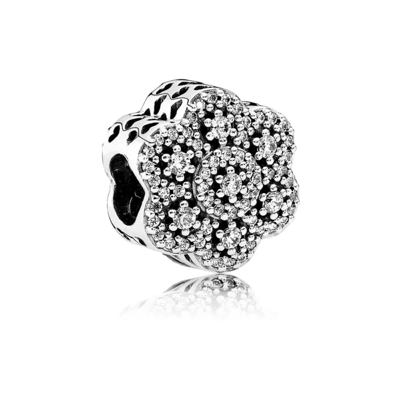 (imagine pentru) Talisman PANDORA, Cristalizat floral din argint