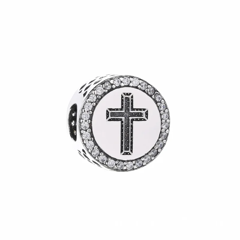 (imagine pentru) Talisman PANDORA, Crucea credintei din argint