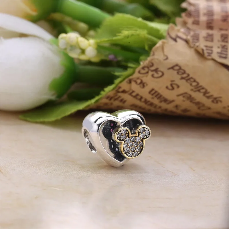 (imagine pentru) Talisman PANDORA, Disney, Mickey & Minnie din argint - Vizualizare 3