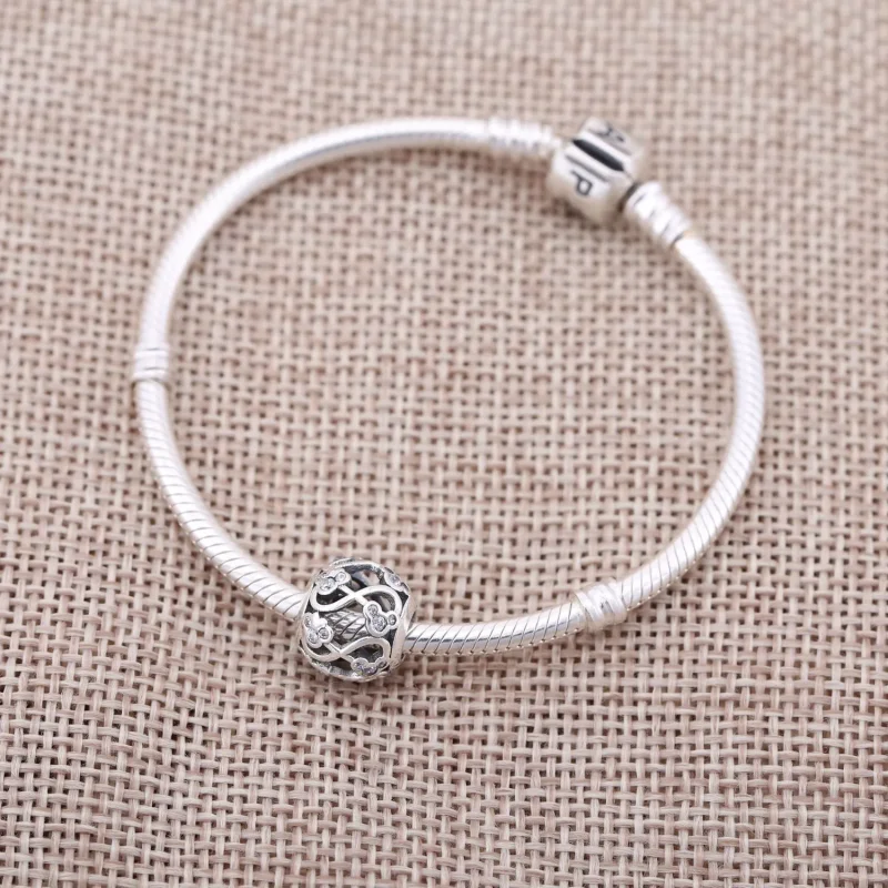 (imagine pentru) Talisman PANDORA, Disney, Minnie & Mickey Infinity din argint - Vizualizare 2